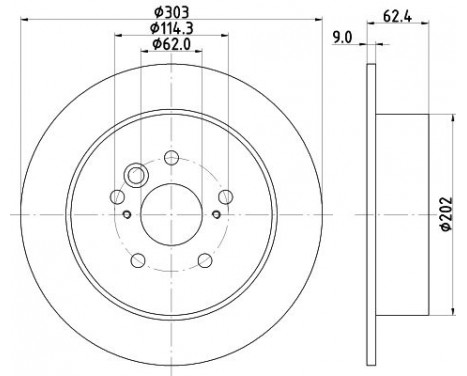 Brake disc 8DD 355 118-721 Hella