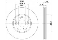 Brake disc 8DD 355 118-761 Hella