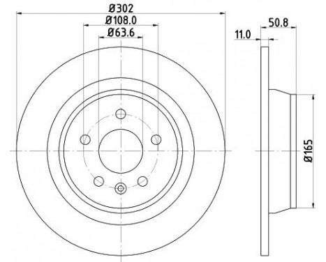 Brake disc 8DD 355 118-841 Hella