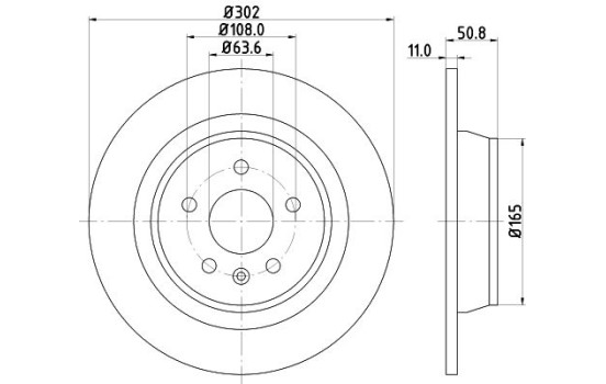 Brake disc 8DD 355 118-841 Hella