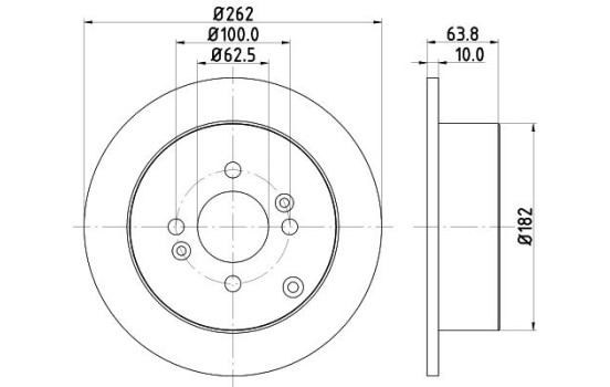 Brake disc 8DD 355 118-851 Hella