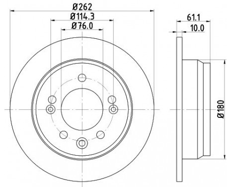 Brake disc 8DD 355 118-861 Hella