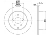 Brake disc 8DD 355 118-881 Hella