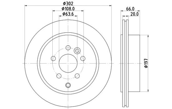 Brake disc 8DD 355 118-921 Hella