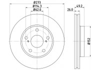 Brake disc 8DD 355 118-951 Hella