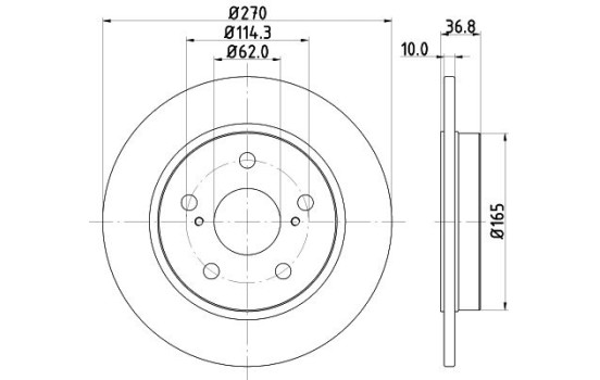 Brake disc 8DD 355 118-971 Hella