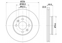 Brake disc 8DD 355 119-011 Hella