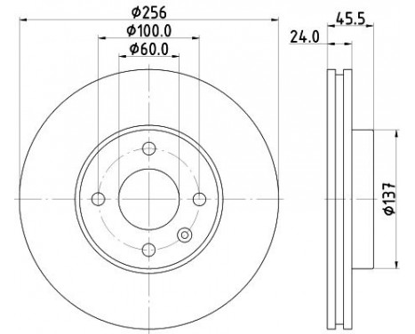 Brake Disc 8DD 355 119-351 Hella