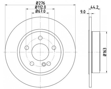 Brake disc 8DD 355 119-431 Hella