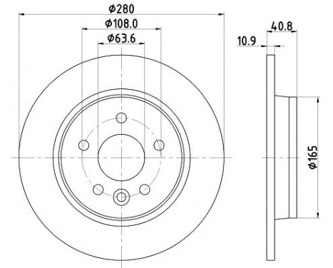 Brake disc 8DD 355 119-501 Hella