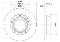 Brake disc 8DD 355 120-181 Hella