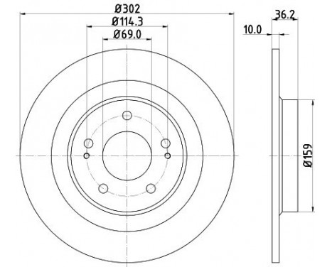 Brake disc 8DD 355 120-431 Hella