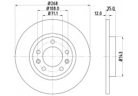 Brake disc 8DD 355 120-491 Hella