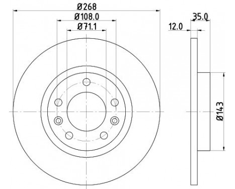 Brake disc 8DD 355 120-491 Hella