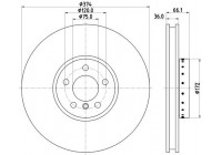 Brake disc 8DD 355 120-711 Hella