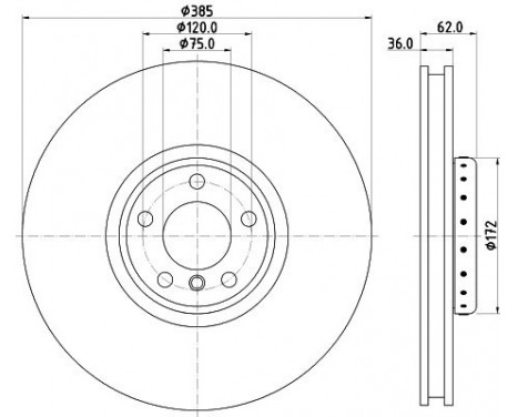 Brake disc 8DD 355 120-721 Hella