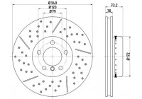 Brake disc 8DD 355 120-821 Hella