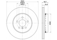 Brake disc 8DD 355 120-851 Hella
