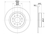 Brake disc 8DD 355 120-931 Hella