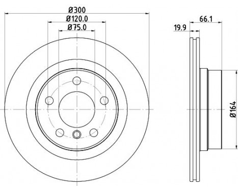 Brake disc 8DD 355 120-971 Hella