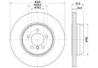 Brake disc 8DD 355 122-251 Hella
