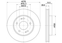 Brake disc 8DD 355 122-271 Hella
