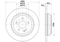 Brake disc 8DD 355 122-441 Hella