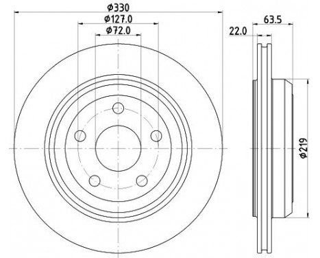 Brake disc 8DD 355 122-511 Hella