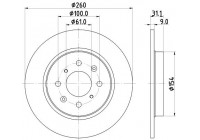 Brake disc 8DD 355 122-531 Hella
