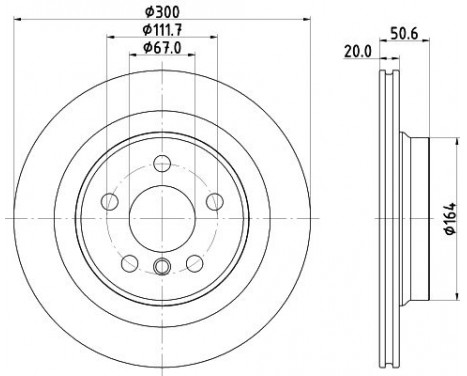 Brake disc 8DD 355 122-631 Hella