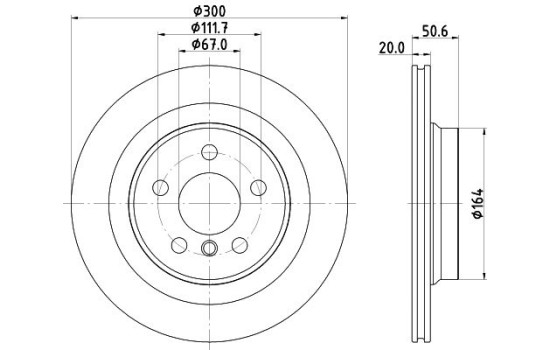 Brake disc 8DD 355 122-631 Hella