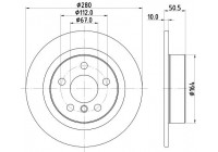 Brake disc 8DD 355 122-661 Hella