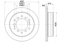 Brake disc 8DD 355 122-711 Hella