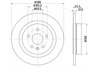 Brake disc 8DD 355 122-741 Hella