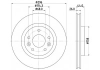 Brake disc 8DD 355 122-791 Hella