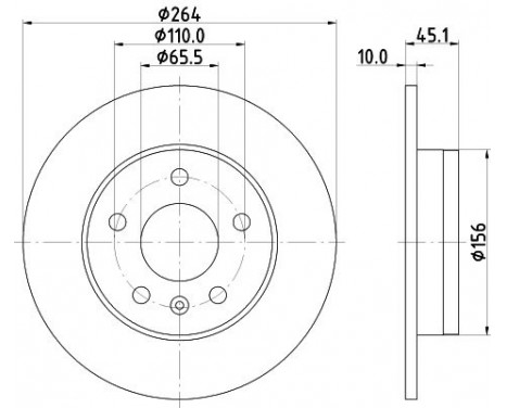 Brake disc 8DD 355 122-821 Hella Pagid GmbH