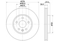 Brake disc 8DD 355 122-841 Hella