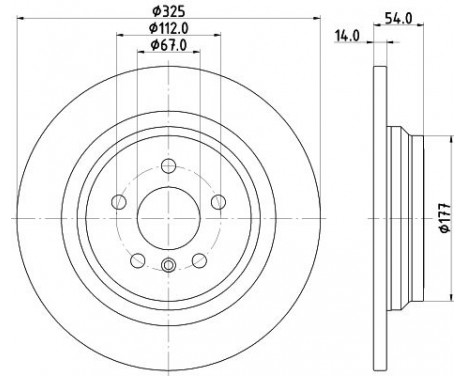 Brake disc 8DD 355 122-861 Hella