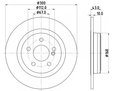 Brake disc 8DD 355 122-871 Hella