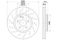 Brake disc 8DD 355 122-911 Hella