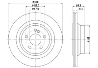 Brake disc 8DD 355 122-951 Hella