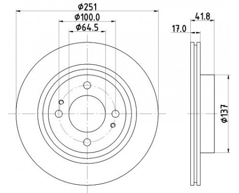 Brake disc 8DD 355 122-991 Hella