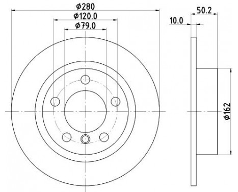 Brake disc 8DD 355 123-001 Hella