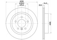 Brake disc 8DD 355 123-011 Hella