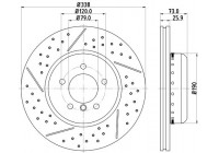 Brake disc 8DD 355 123-041 Hella
