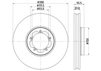 Brake disc 8DD 355 123-131 Hella