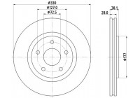Brake disc 8DD 355 123-151 Hella