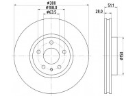 Brake disc 8DD 355 123-161 Hella