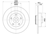 Brake disc 8DD 355 123-401 Hella