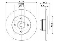 Brake disc 8DD 355 123-431 Hella